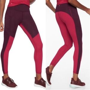 ATHLETA Women's Colorblock All In Structure 7/8 Leggings Size XS